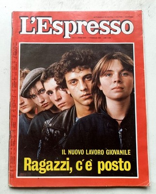 Zeitschrift L'ESPRESSO - Jungen gibt es Jugendarbeitsplatz - Nr. 5 Februar 1985
