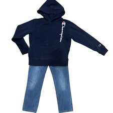 Boys Champion Hoodie  Guess Jeans Outfit Size Medium  7