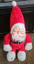 B.J. TOY CO. 18.5  Rubber Face Santa Claus Christmas Plush Doll VG - Free Ship