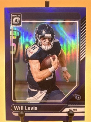 2024 Panini Donruss Optic Blue Prizm Will Levis #189 Tennessee Titans /199