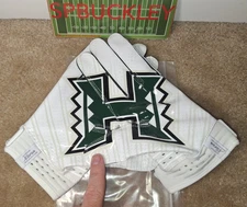 UNDER ARMOUR SPOTLIGHT NCAA HAWAII RAINBOW WARRIORS RECEIVER FOOTBALL GLOVES WHT