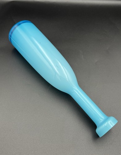 Vintage MCM Puder Blau Kunst Glas Dekanter Flasche Ohne Stopfen - Bild 5 von 8