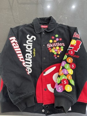 Supreme Skittles Mitchell & Ness Varsity Jacket Size M Brand New