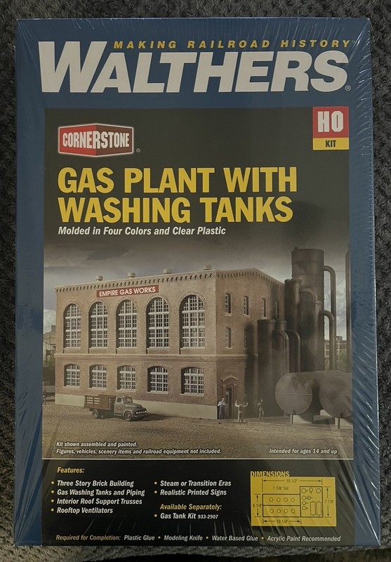 Walthers Cornerstone HO GAS PLANT with WASHING TANKS 933-2905