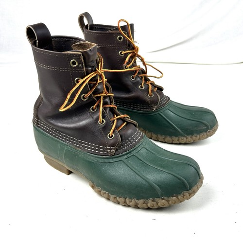 L.L. Bean Men’s Bean Duck Boots Size 8 M Dark Brown Leather & Rubber USA Made