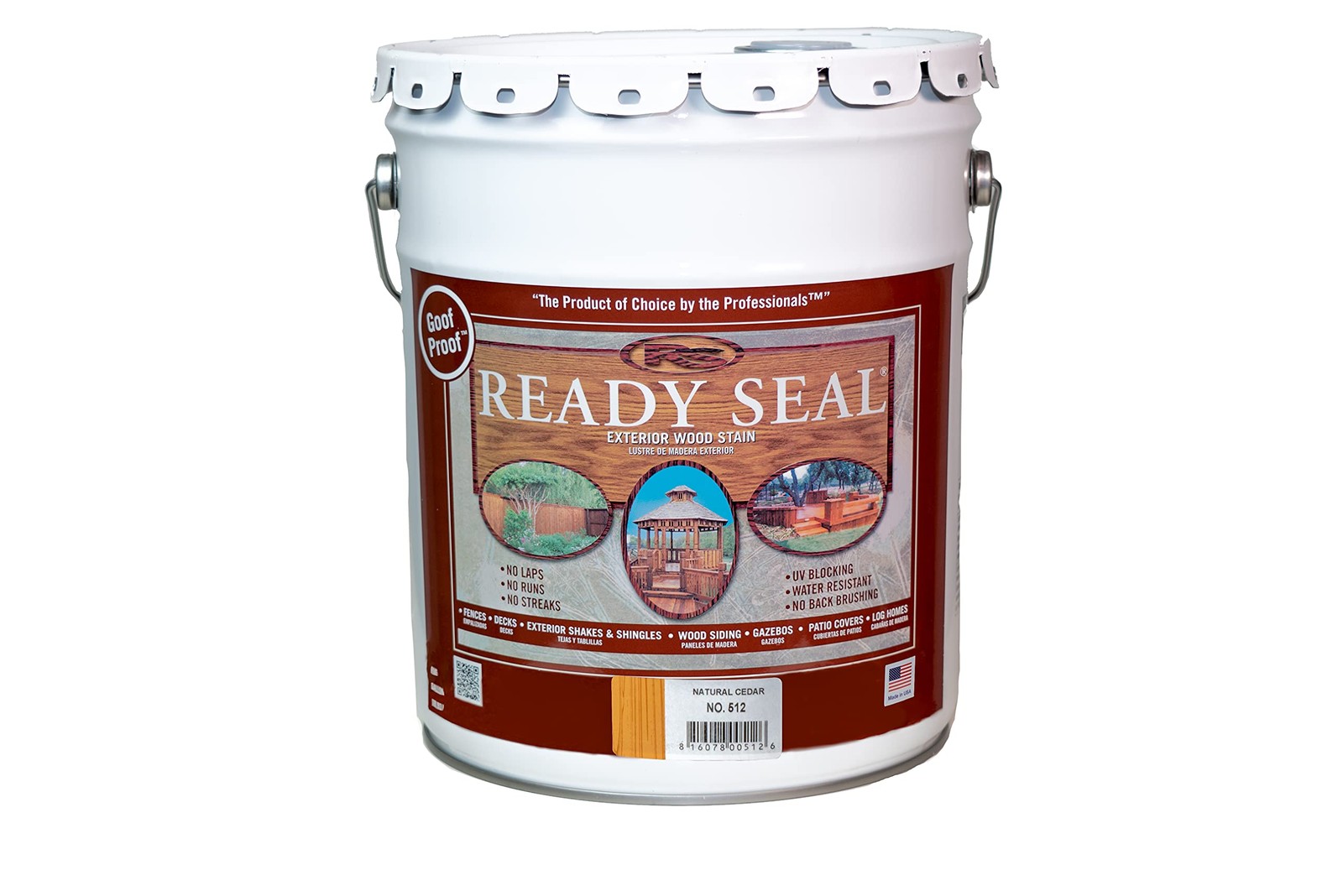 512 5-Gallon Pail Natural Cedar Exterior Stain and Sealer for Wood