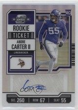 2023 Contenders Optic Rookie Ticket Silver Prizm Andre Carter II #143 Auto 0a4r