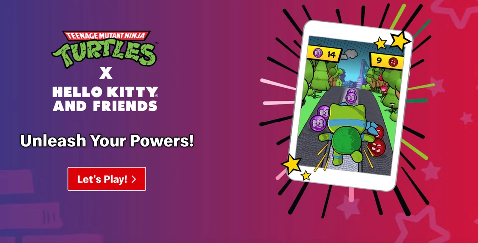 Juego o juego de juguetes de comida feliz McDONALD'S Hello Kitty Teenage Mutant Ninja Turtles 2025 Foto 3 de 3