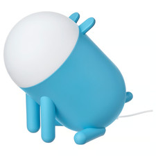IKEA GREJSIMOJS LED Table Lamp – Dimmable Dog Night Light, Blue, Child-Safe Bed