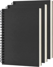 Blank Spiral Notebook 3-Pack, Soft Cover, 100 Pages, A5 Size
