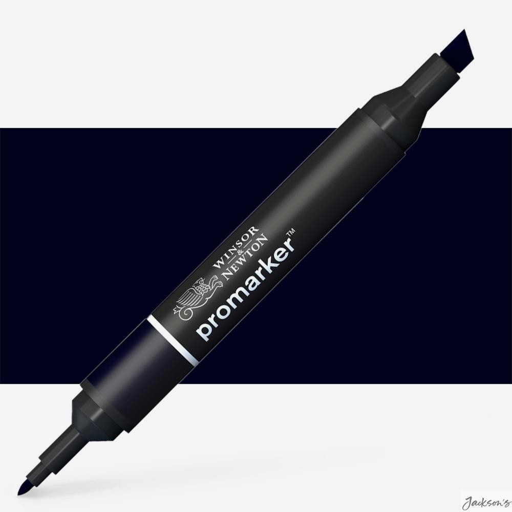 Winsor & Newton ProMarker Dual Tip Alcohol Marker Blue Black XBB Drawing