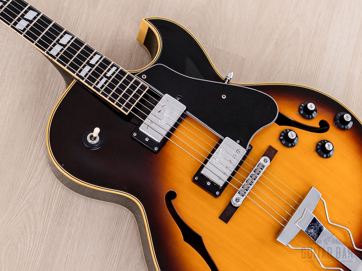 1974 Greco S-55 Vintage Hollowbody Guitar ES-175-Spec w/ Case