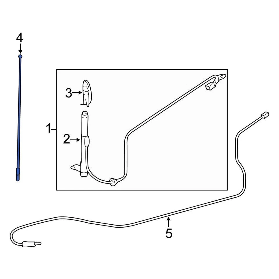 For Toyota Tacoma 1998-2004 Toyota 863090C020 Radio Antenna Mast Foto 3 de 4
