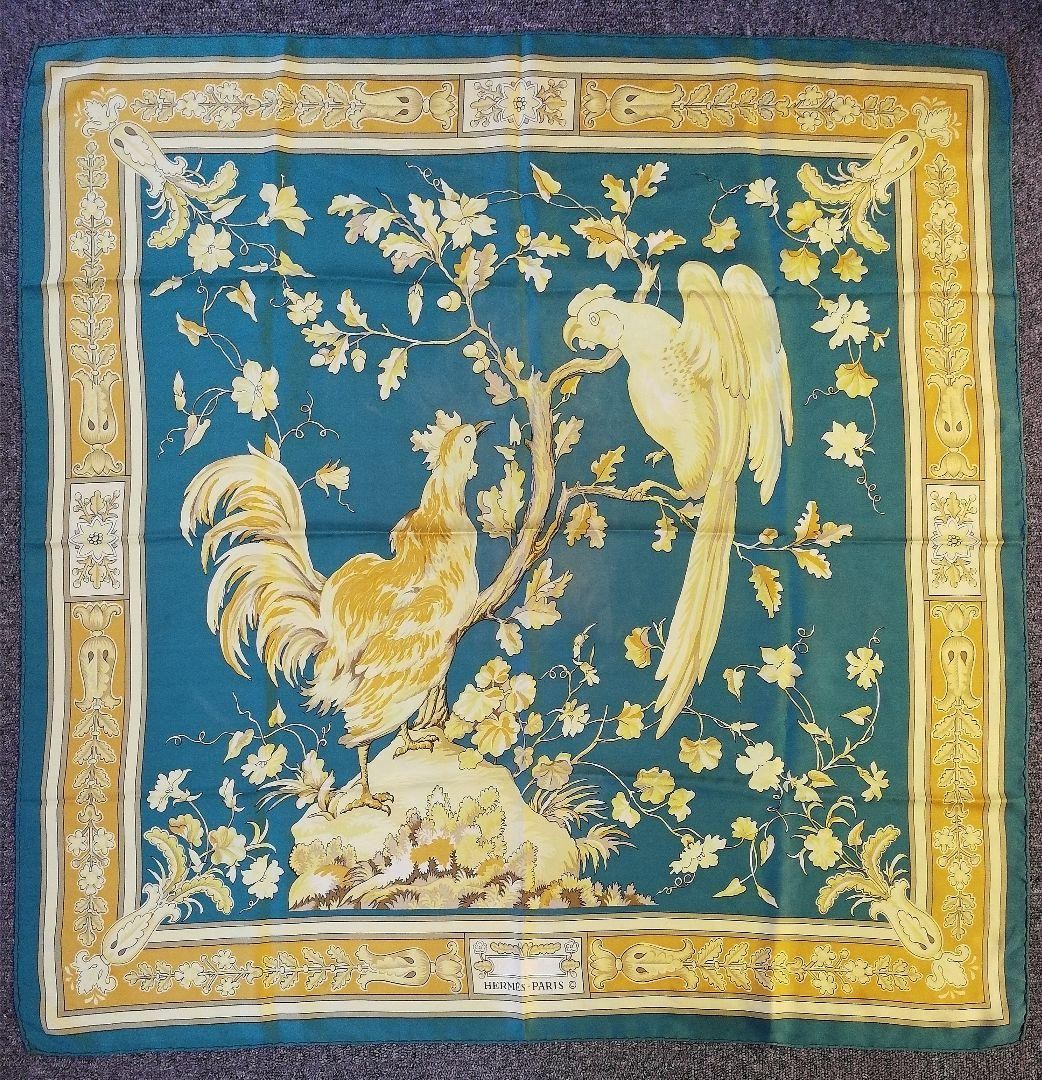 HERMES Carre 90 Silk 100% Scarf Multicolor Authentic G12162325