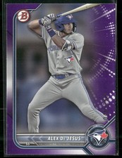 2022 Bowman Draft #BD-147 Alex De Jesus Purple #/250