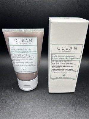 Clean, Reserve - Purple Clay, Detoxifying, Clay Mask, 59 ml. SEALED