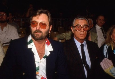 Robert Mitchum with son Chris Mitchum Circa 1980s Celebrity Movies Old Photo 1