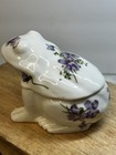 Victorian Violet Bone China FROG Trinket Box Part of Spode Group  — photo 5