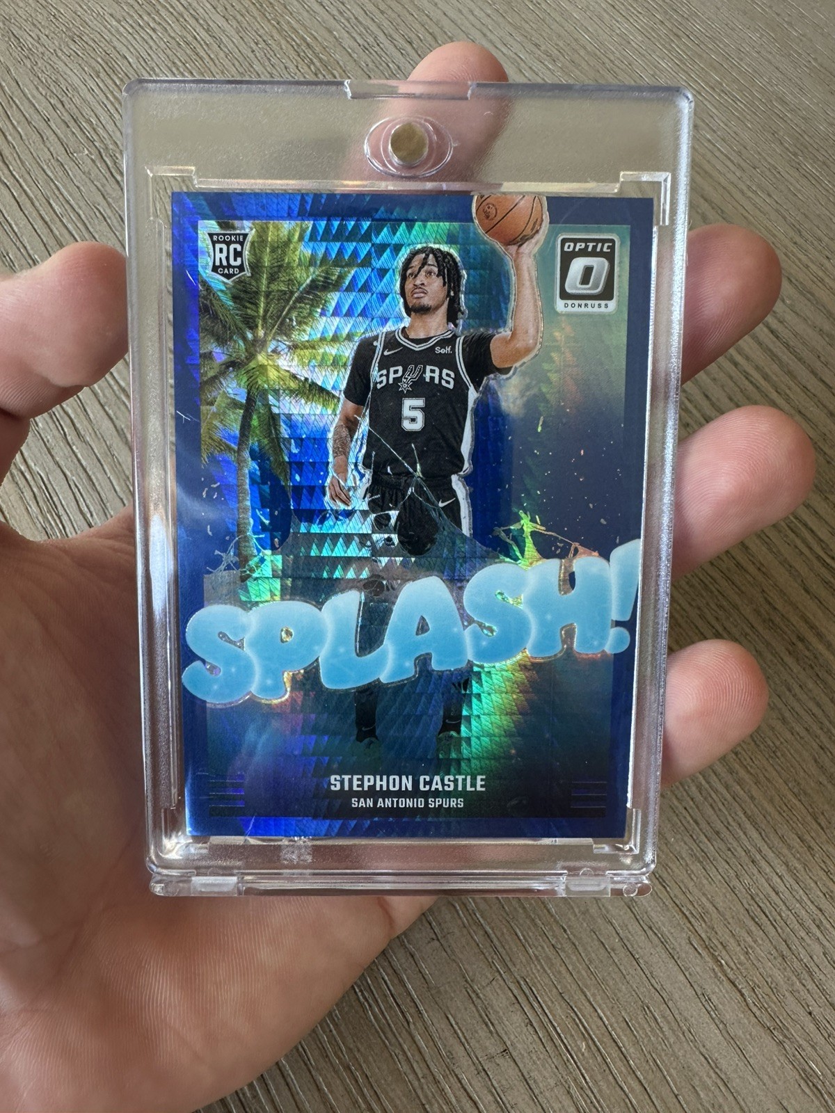 2024-25 Panini Donruss Optic - Splash! Stephon Castle #14 Blue Hyper /175 (RC)