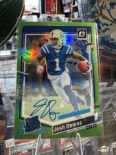 2023 Donruss Optic #248 Josh Downs Green On Card Auto /5