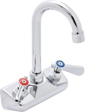 Commercial Kitchen Sink Faucet No Lead 4" Center Wall Mount Utility Hand Sink