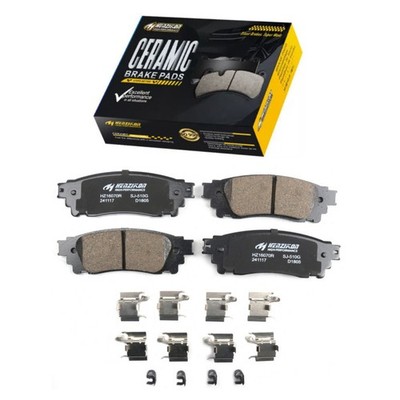 Rear Ceramic Brake Pad w/ Hardware for 2015-2017 Lexus NX200t 2.0L Base F Sport