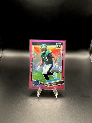 2023 Panini Donruss Optic - Rated Rookie Pink Prizm #281 Jalen Carter (RC)