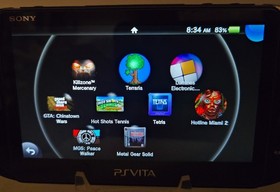 Sony PS Vita Slim PCH-2001 w/ 128GB SD2Vita Storage, Hori Grip ~ Tested ~ Bundle