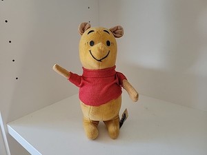 Vtg Walt Disney Winnie The Pooh wood chips Velvet Plush Japan Gund 1966 READ 