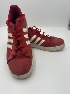 Adidas Campus Red Suede Sneakers US 7 / UK 6.5   Good Condition