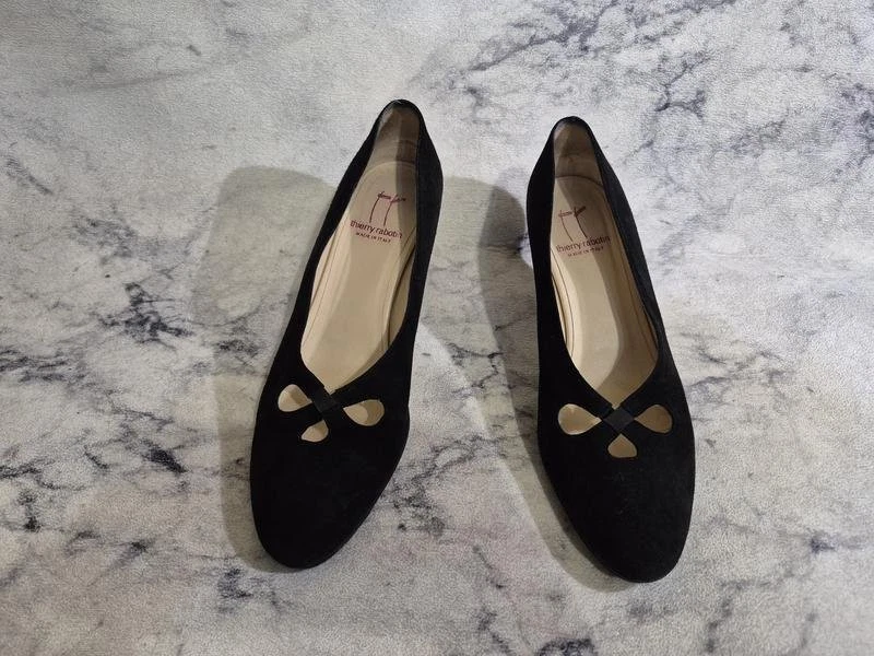 No.22 Thierry Rabotin Flair Brown Stretch Fabric Block Heel Pumps Size 39 Thierry Rabotin Women main image 4
