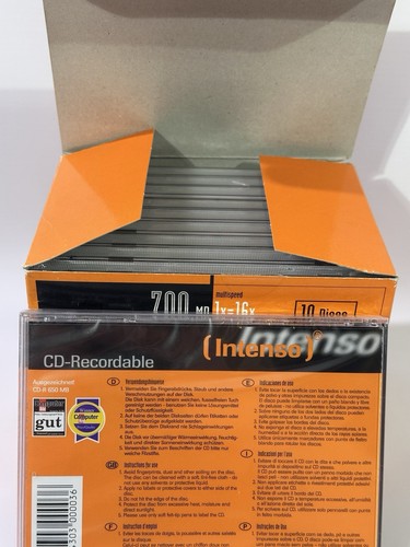 10x Intenso CD-R en blanco 700 MB 80 min CD-Grabable 1x-16x ALTA CALIDAD en blanco - Imagen 2 de 3