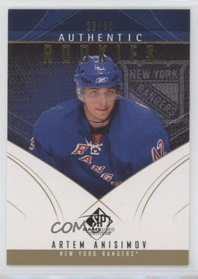 2009 SP Game Used Edition Authentic Rookies Gold 23/50 Artem Anisimov #185 k5i