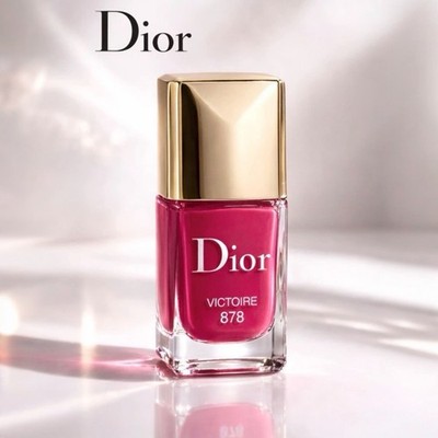 DIOR Vernis Nail Polish 878 Victoire 10 mL / 0.33 fl oz New No Box Dark Fuchsia