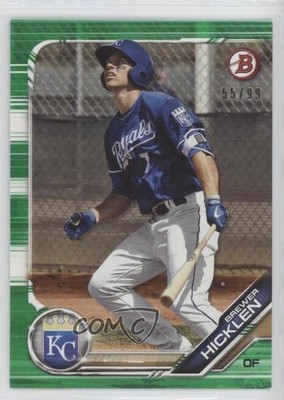 2019 Bowman Draft Green 55/99 Brewer Hicklen #BD-75 n1u