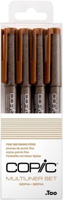 Too COPiC MULTI LINER Markers Fine Pigment Based resist Art Pen sepia Japan
