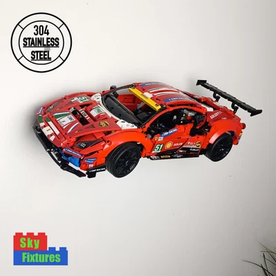 SKY FIXTURES wall mount bracket for LEGO Technic Ferrari 488 GTE AF Corse 42125