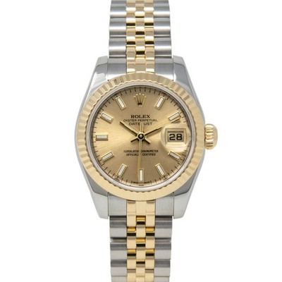 Rolex Lady-Datejust 26 179173, Steel & Gold, Champagne Dial, Jubilee Bracelet