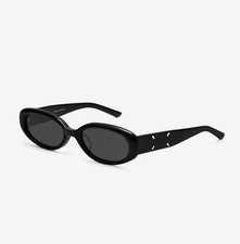 GEntle MOnster x MAison MArgiela MM206 01 Black Oval Sunglasses Gray Lens Unisex