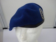 (B19-06) Original Bundeswehr Barett blau: Sanitäts-Truppe Gr. 58