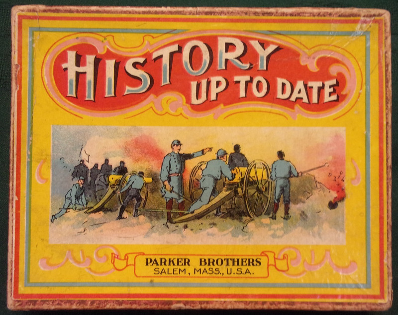 WWI-Era Parker Bros. Card Game: GAME OF HISTORY UP-TO-DATE, 48 Cards, Rules, Box