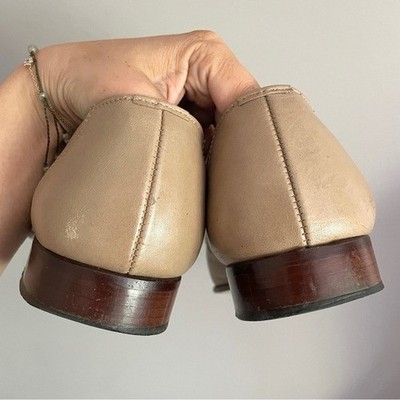 Vintage Taupe Leather Oxford Shoes - 10.5, made in Canada  display picture 1