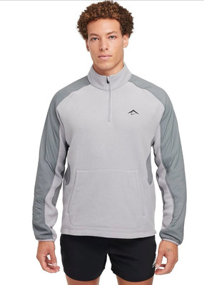 Nike Trail Polartec 1/4 Zip Fleece Sweatshirt Top Sz XL Grey FV9962 078 New