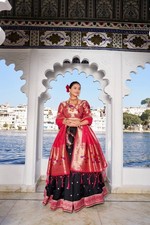 Indian Style Jacquard Silk Lehenga Choli With Fancy Dupatta For Wedding Wear