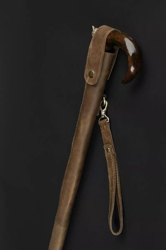 Stylish Premium Leather Bag for Walking Stick Cane Storage Ladies Choice