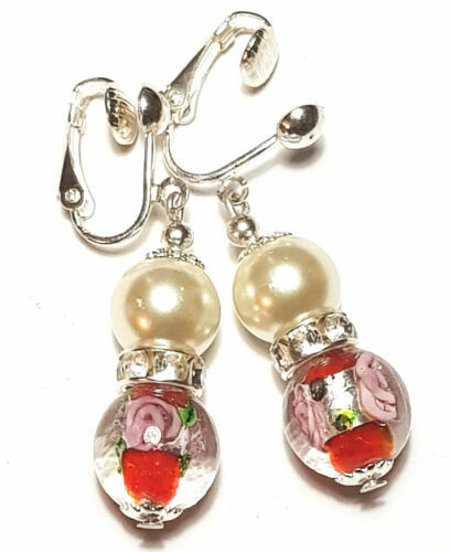 BUBUN Organ #3 water drops Rain Handmade In Japan Glass Earrings
