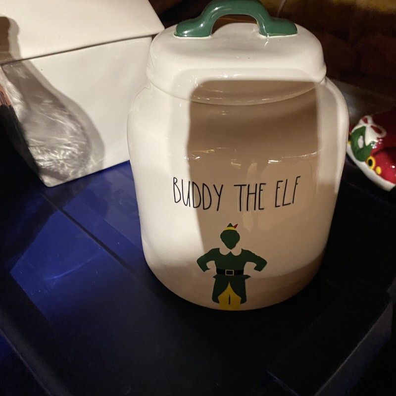 Rae Dunn Buddy The Elf Canister Ceramic Cookie Jar With Lid Chubby