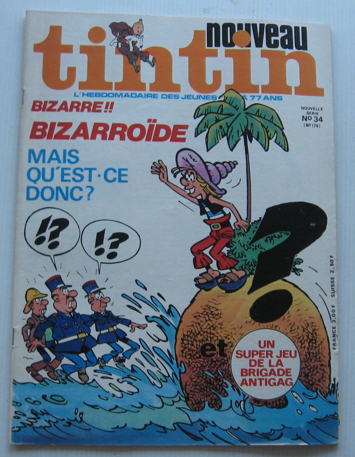 Tintin Journal No. 174 Bizarroïde/Lucky Luke/Brigade Game 1976 Good Condition