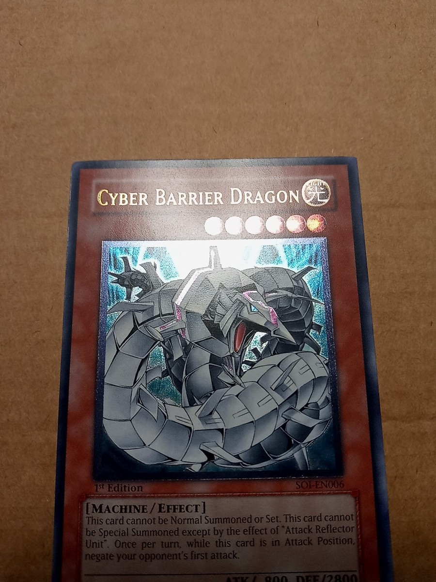 Cyber Barrier Dragon SOI-EN006 1st ed Ultimate Rare Yugioh NM See