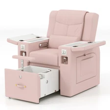 Pro Reclining Pedicure Nail Manicure Massage Chair Salon Spa Smart Foot Bathtub